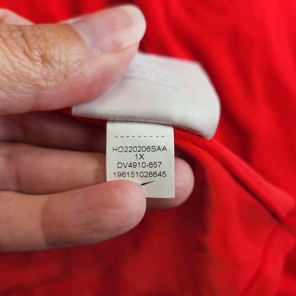 Nike Jacket Womens 1X Red Yoga Luxe Fitted Dry Fit Studio Practice Full Zip New - Picture 9 of 16